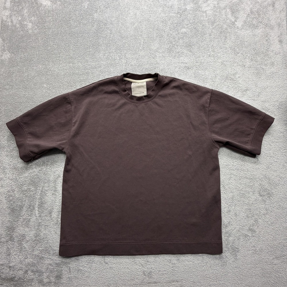AMONGST OTHERS Shirt Mens L Brown Pullover Heavyweight Oversized Relaxed